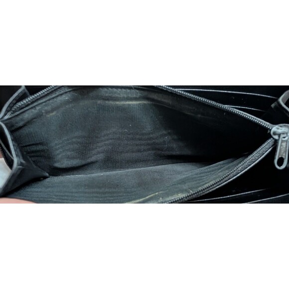 PRADA Logo Plate Nylon Zip Around Long Wallet Black Credit Card - Picture 5 of 5